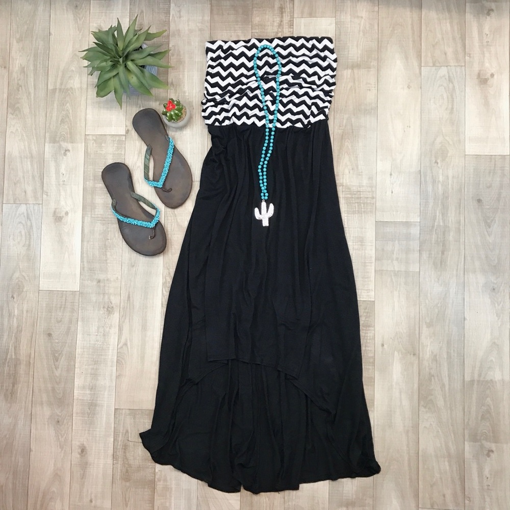 Love J hi lo strapless dress size M